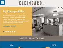 Tablet Screenshot of kleinbard.com